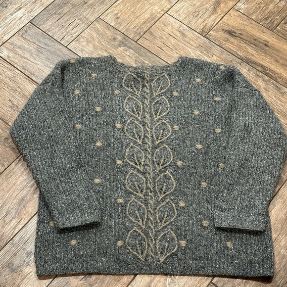 Vintage casual elements wool angora rabbit hair sweater medium - Picture 1 of 4